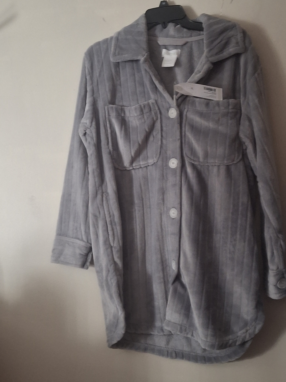 Softies Button Down Embossed Shacket In Size Small With Tags - Picture 2 of 6